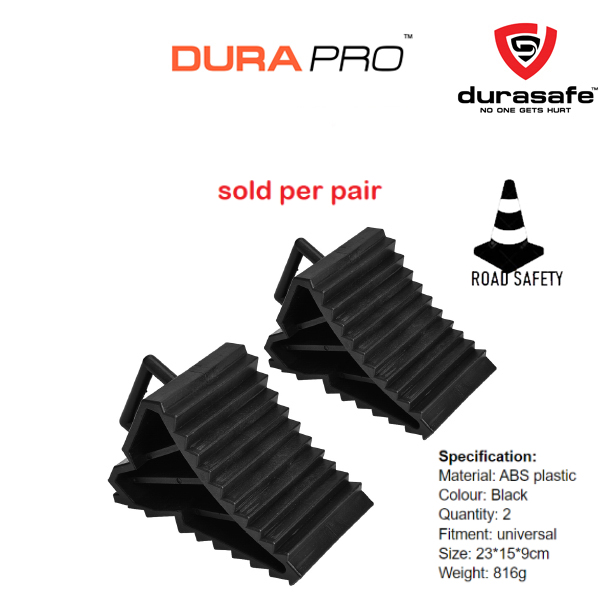 DuraPro wheel chocks ABS Plastic for car- sold per pair - Durasafe Shop